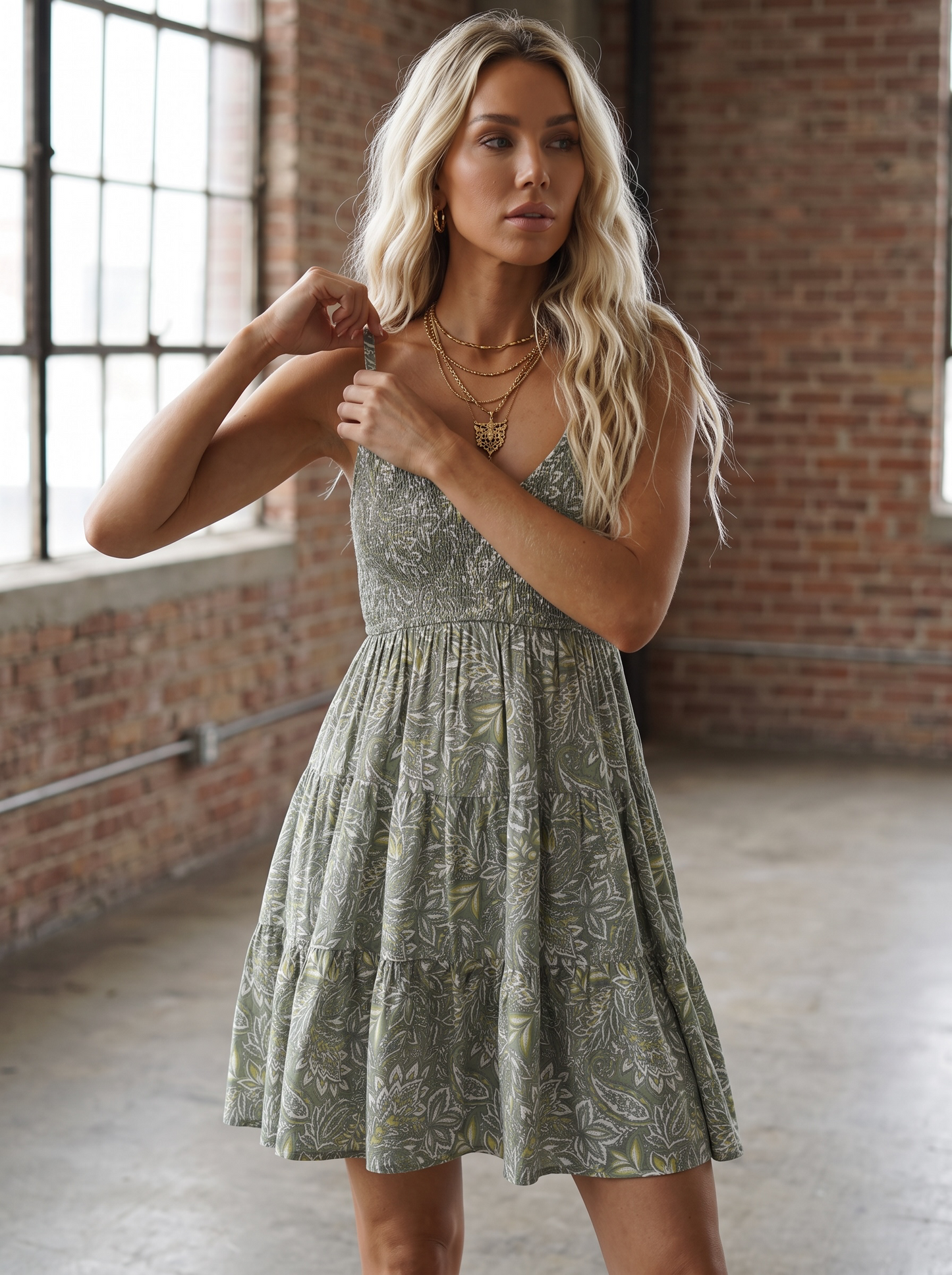 Angie Smocked Boho Dress