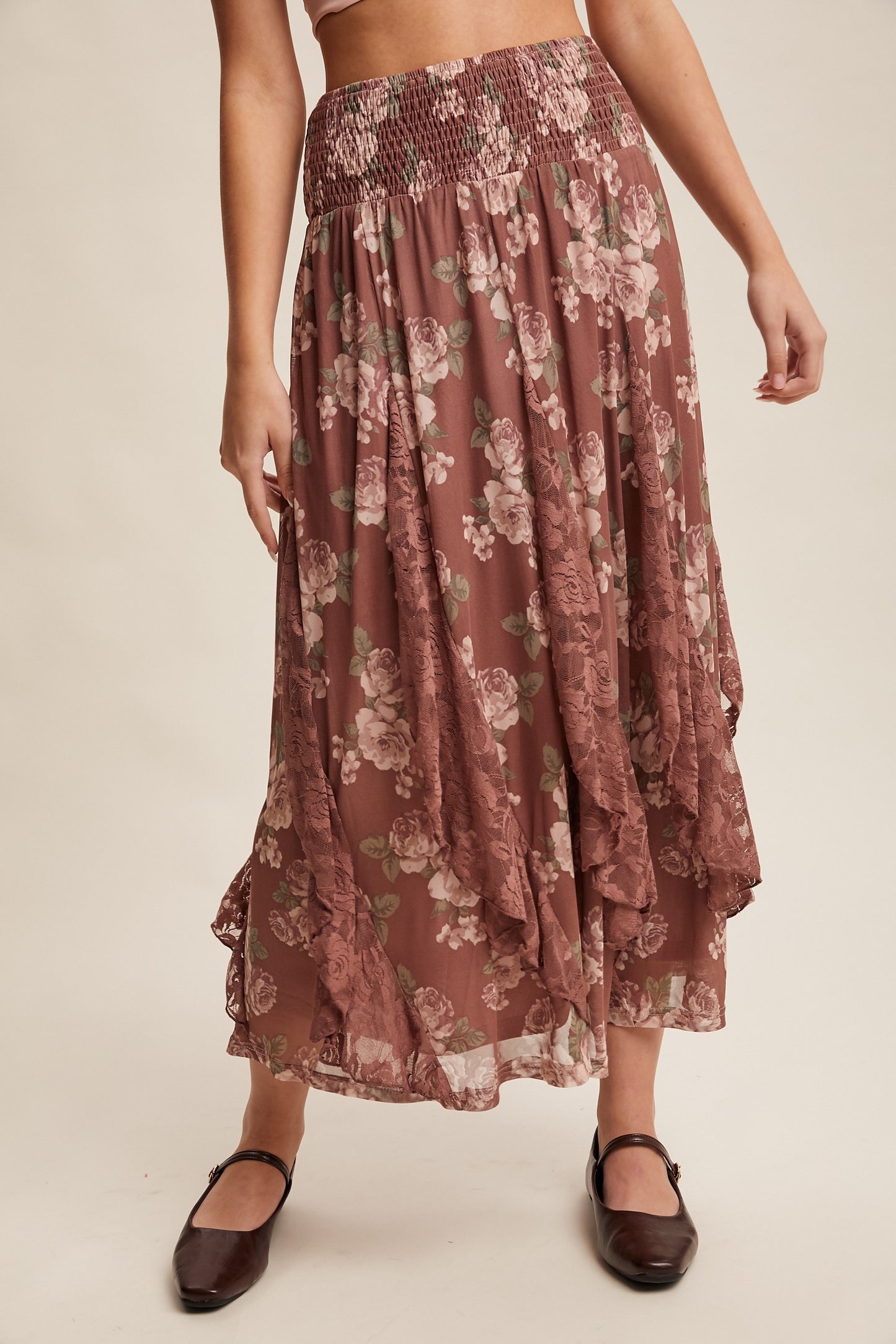 Listicle Floral Maxi Skirt