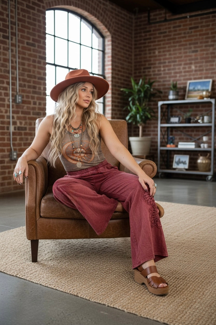 J.Her Crochet Patch Pants