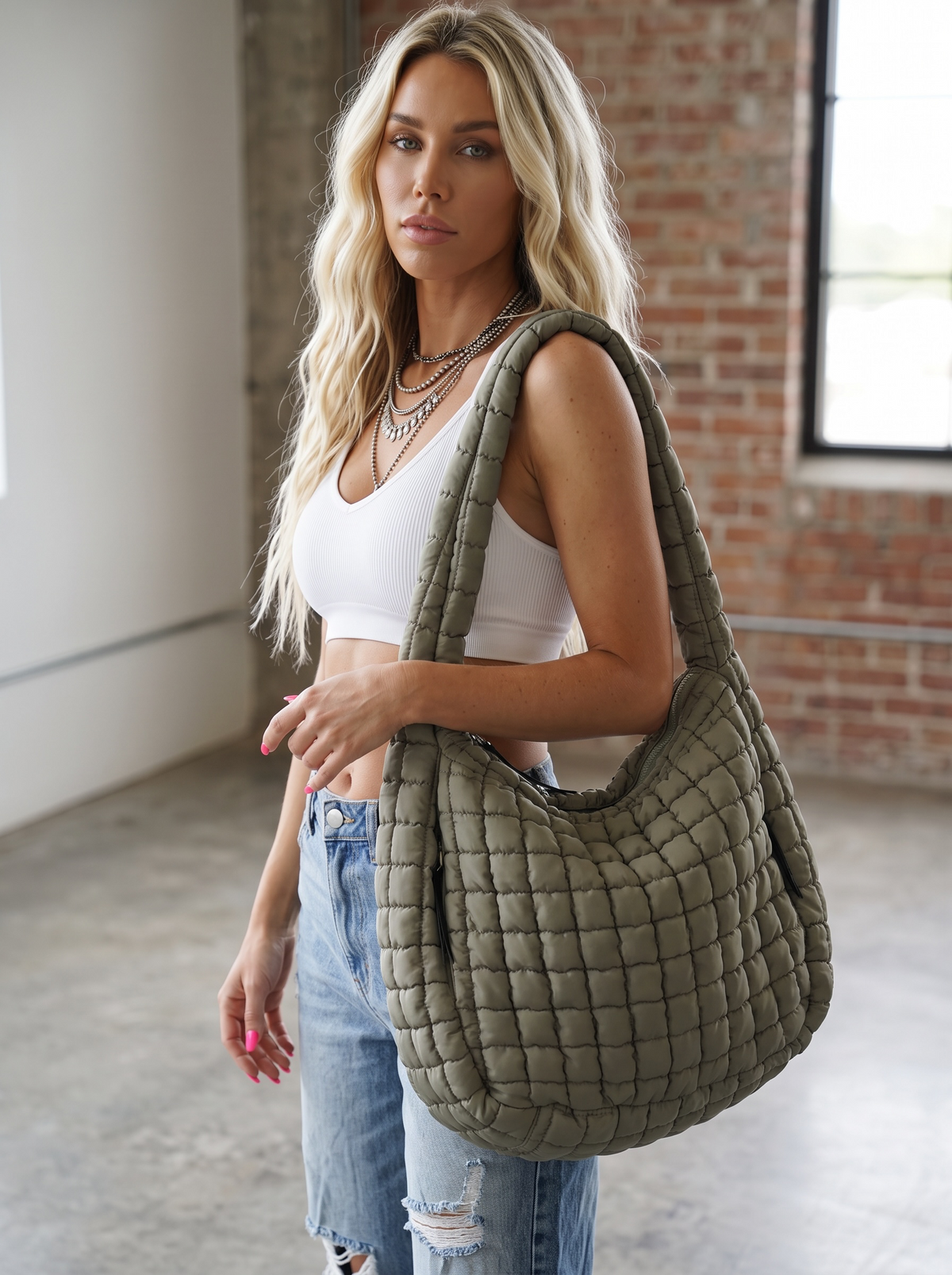 Oversized Quilted Handbag