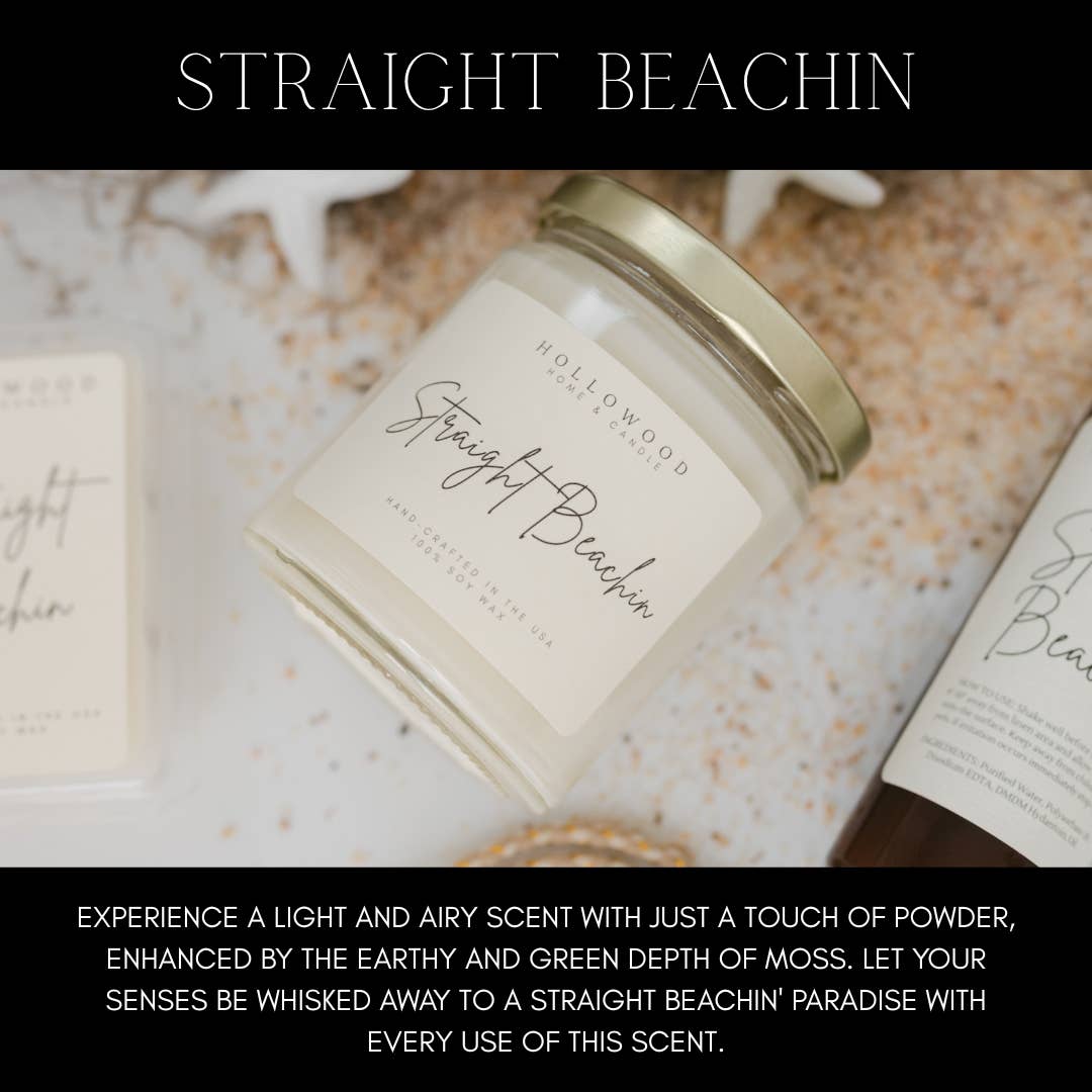 STRAIGHT BEACHIN | SUMMER | 8 OUNCE CANDLE