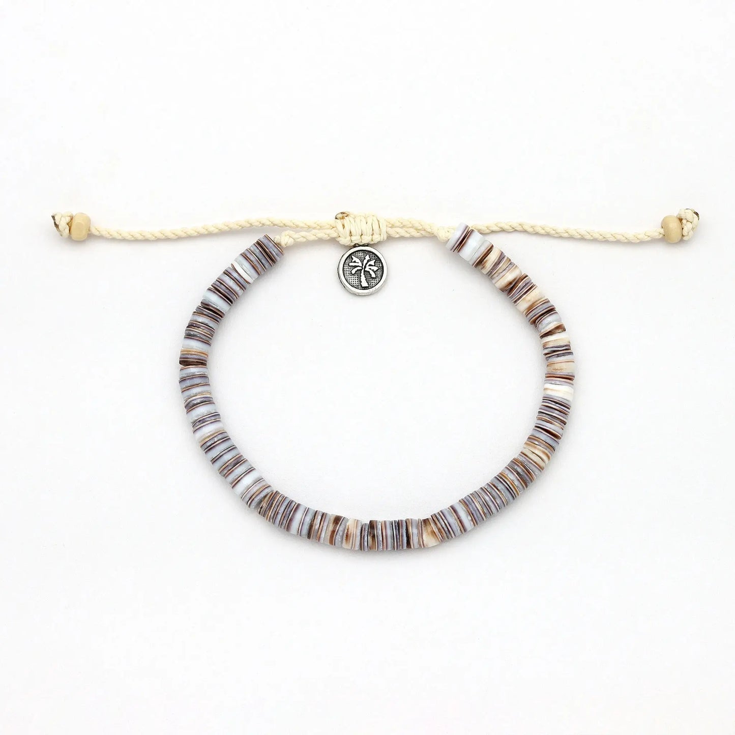 Pakui Natural Beaded Surf Bracelet, Adjustable Mens Bracelet