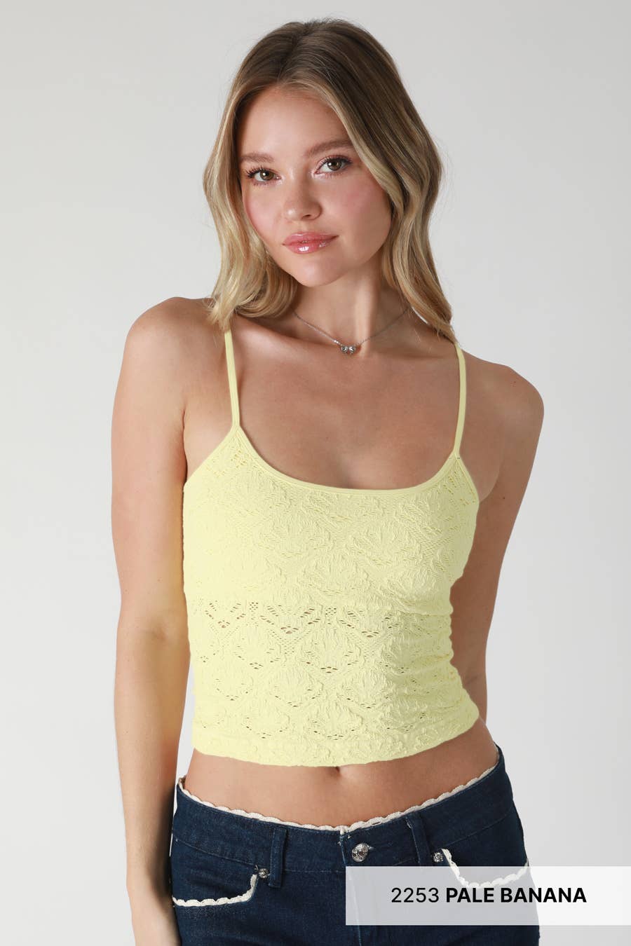 Nikibiki Floral Textured Lace Cami
