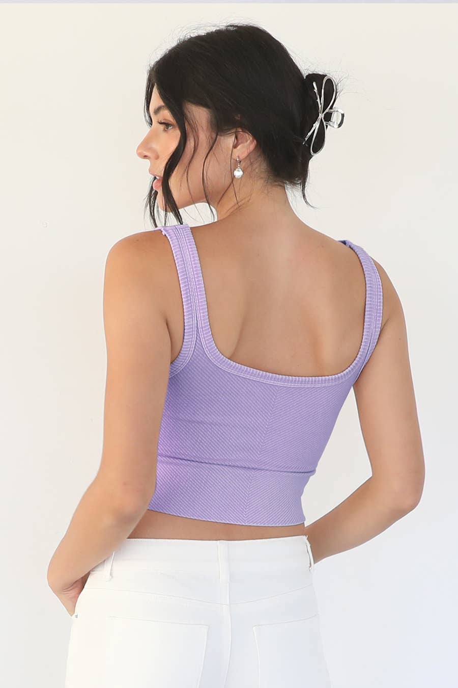 NS7923 - Vintage Chevron Crop Top