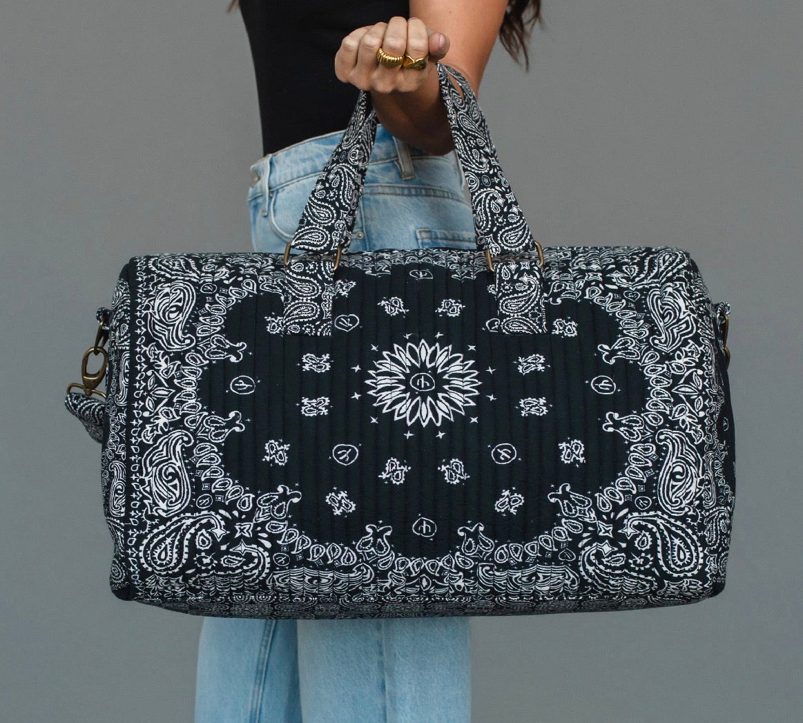 Panache Black Bandana Duffel