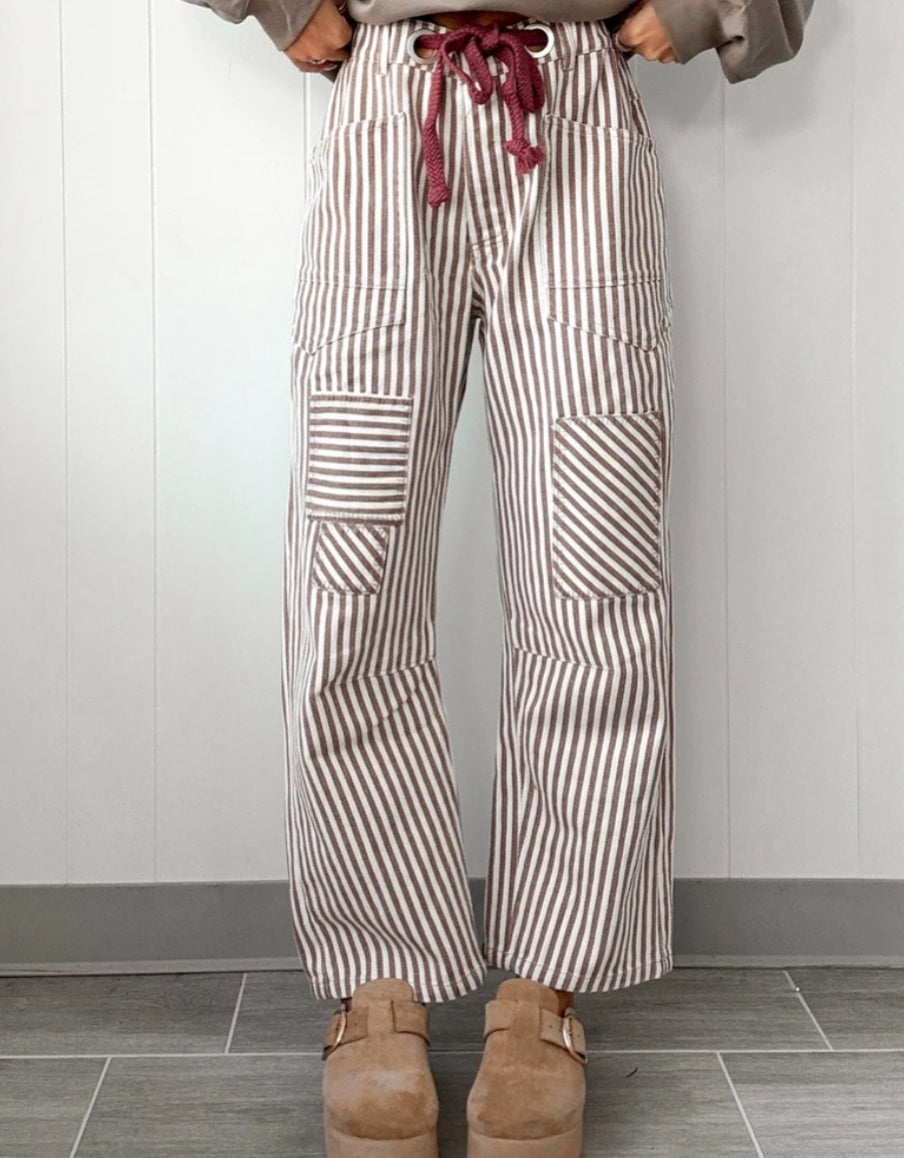 Bibi Stripe Patch Pants