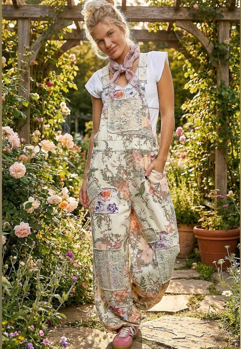 POL Floral Overalls