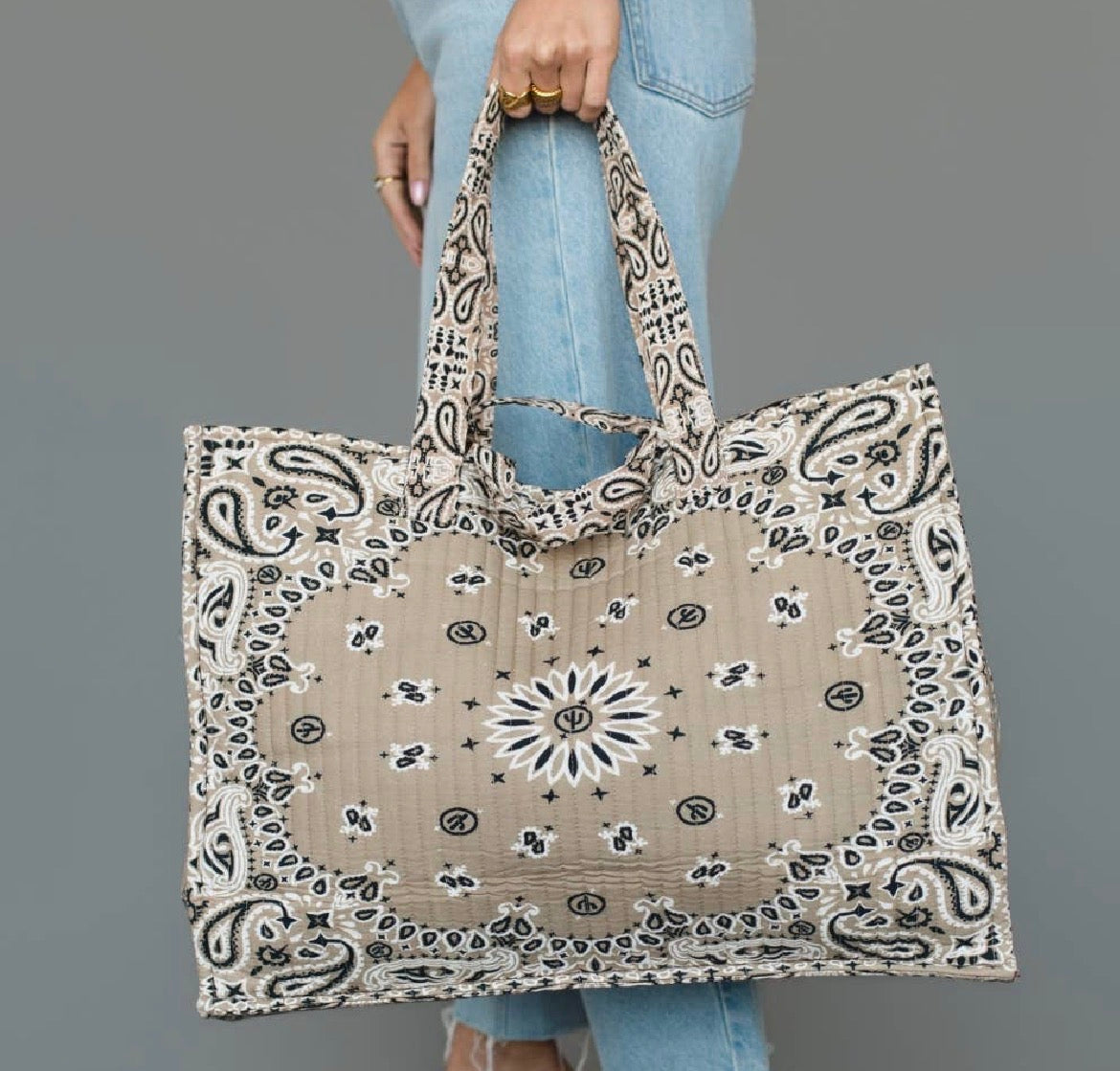 Tan Bandana Tote