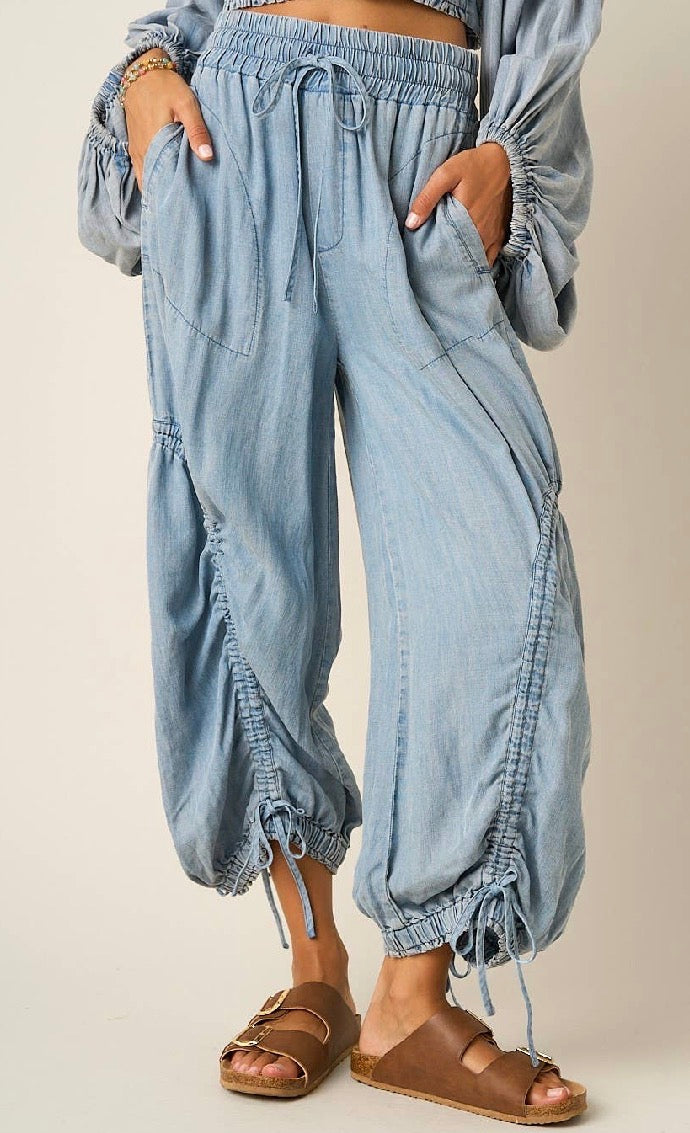 PREORDER - Mittoshop Chambray Cinched Pants