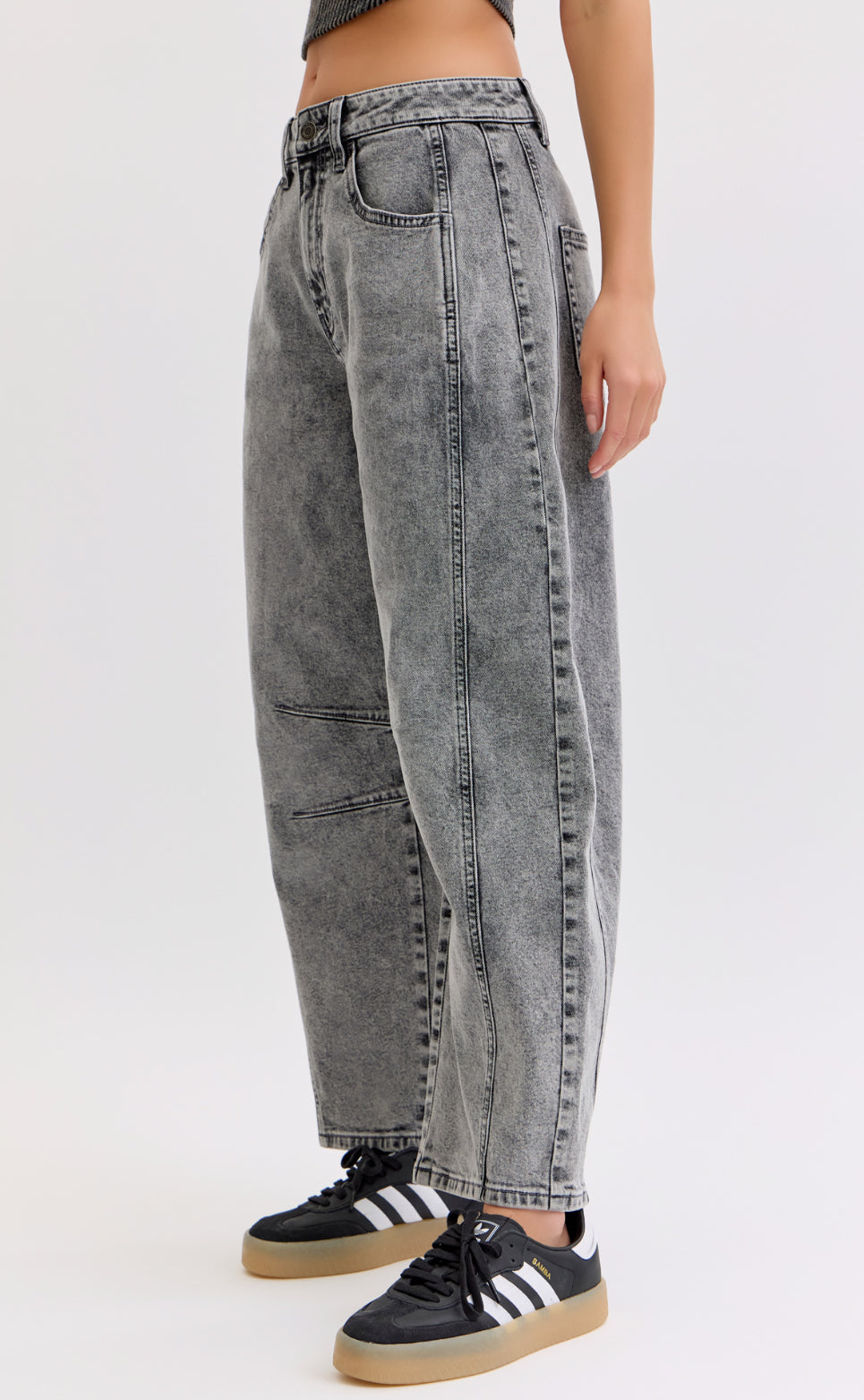 Cello Grey Barrel Jeans
