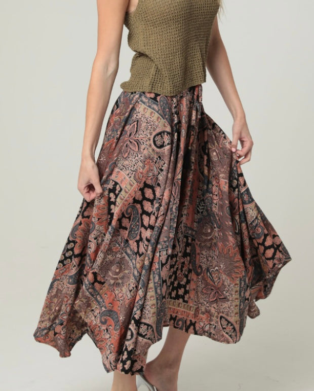Angie Asymmetrical Boho Skirt