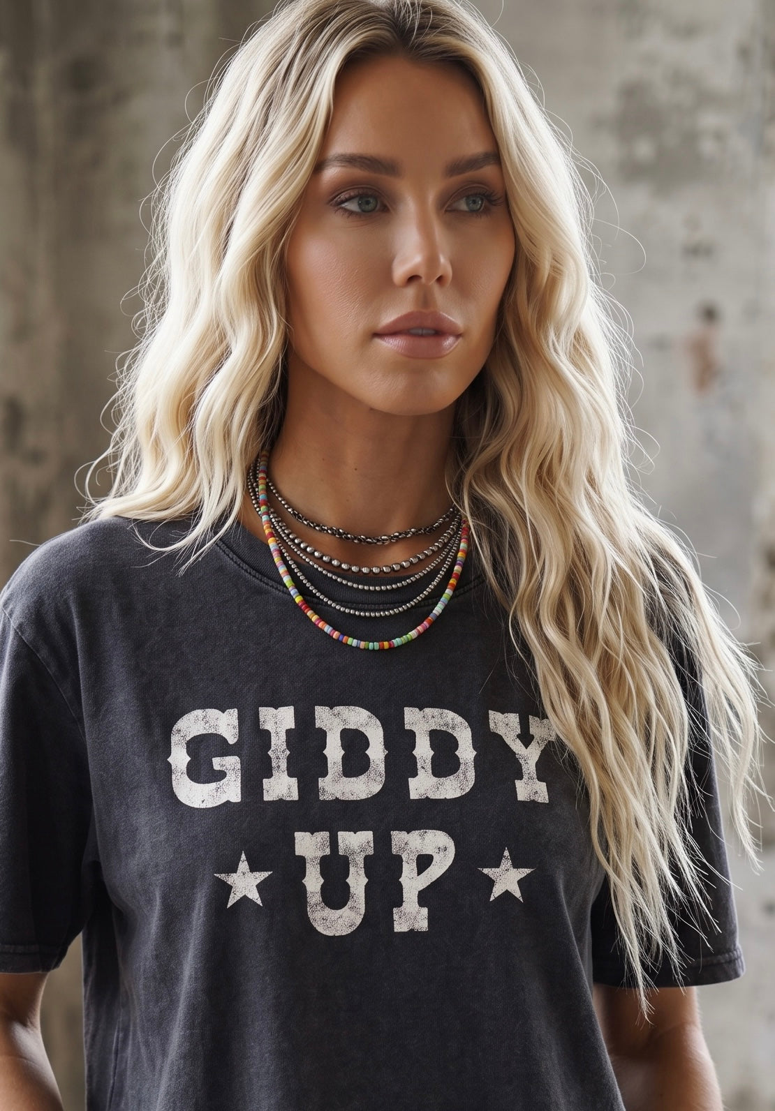 Giddy Up Graphic Crop Tee
