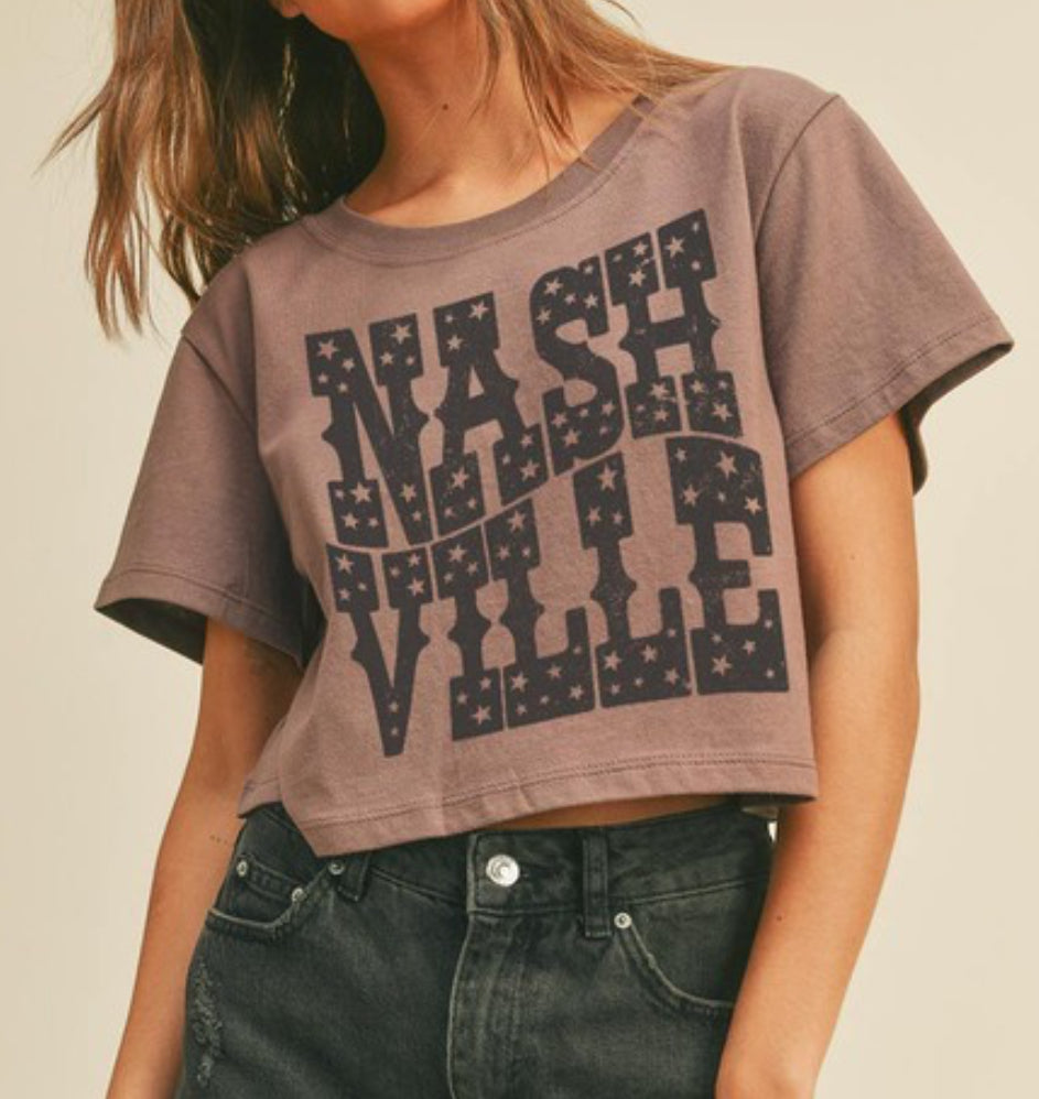 Nashville Graphic Crop Tee