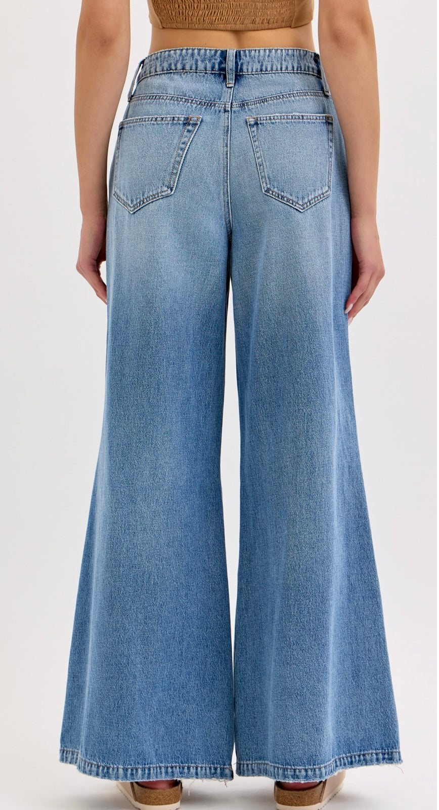 Cello High Rise Wide Leg Jeans