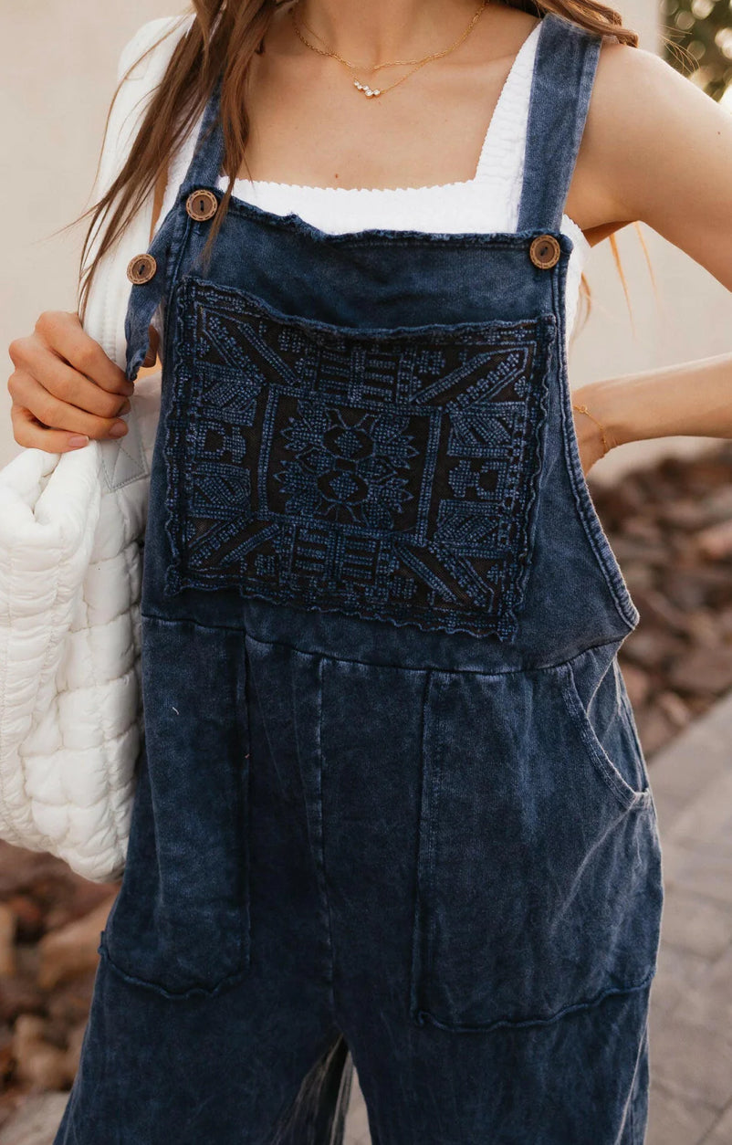 J.Her Crochet Patchwork Overalls