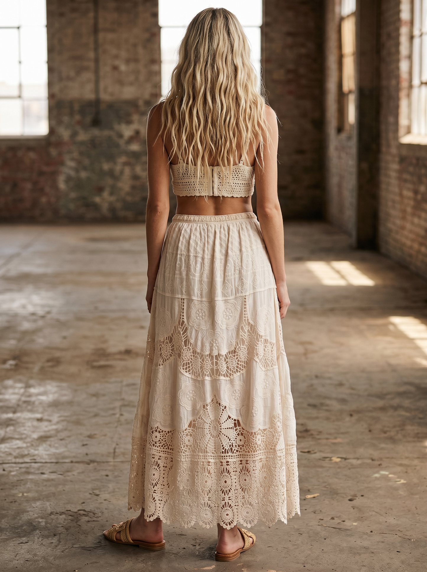 BOHO LACE MAXI SKIRT