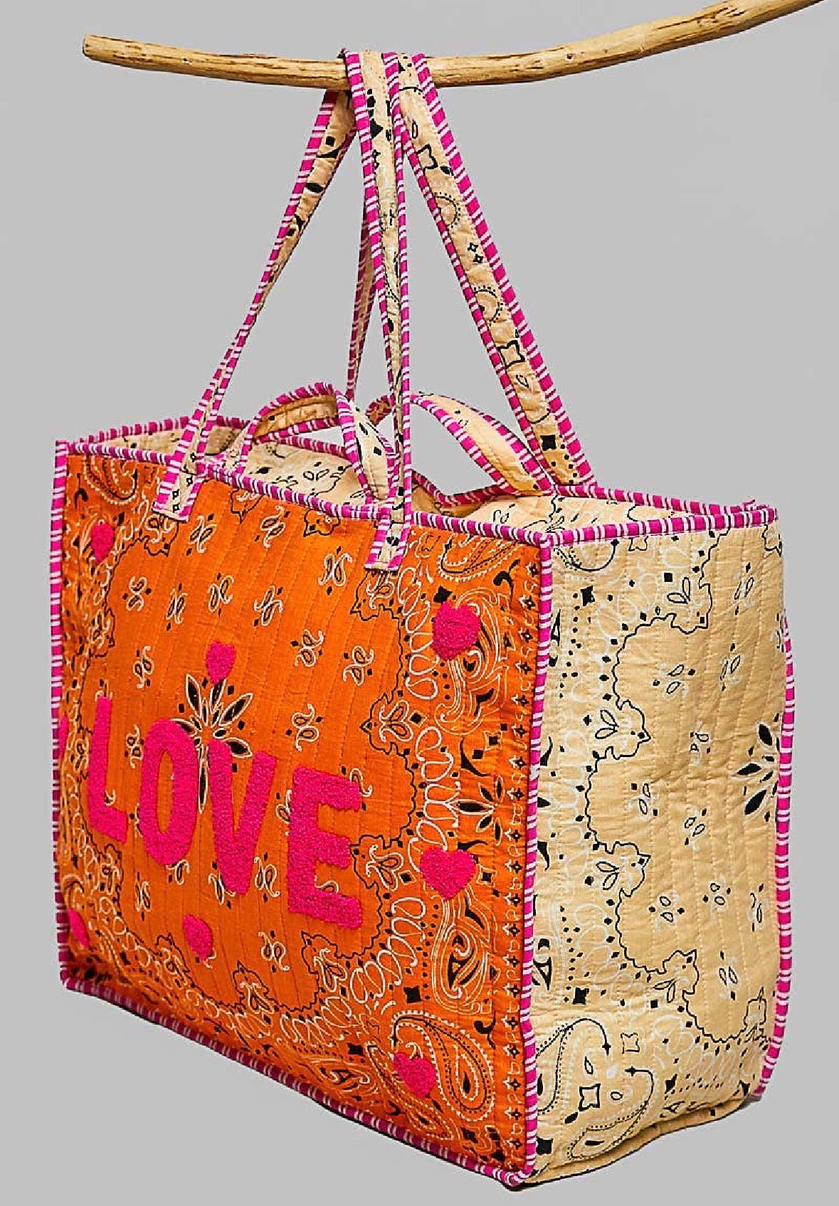PREORDER - POL LOVE Bandana Quilted Tote