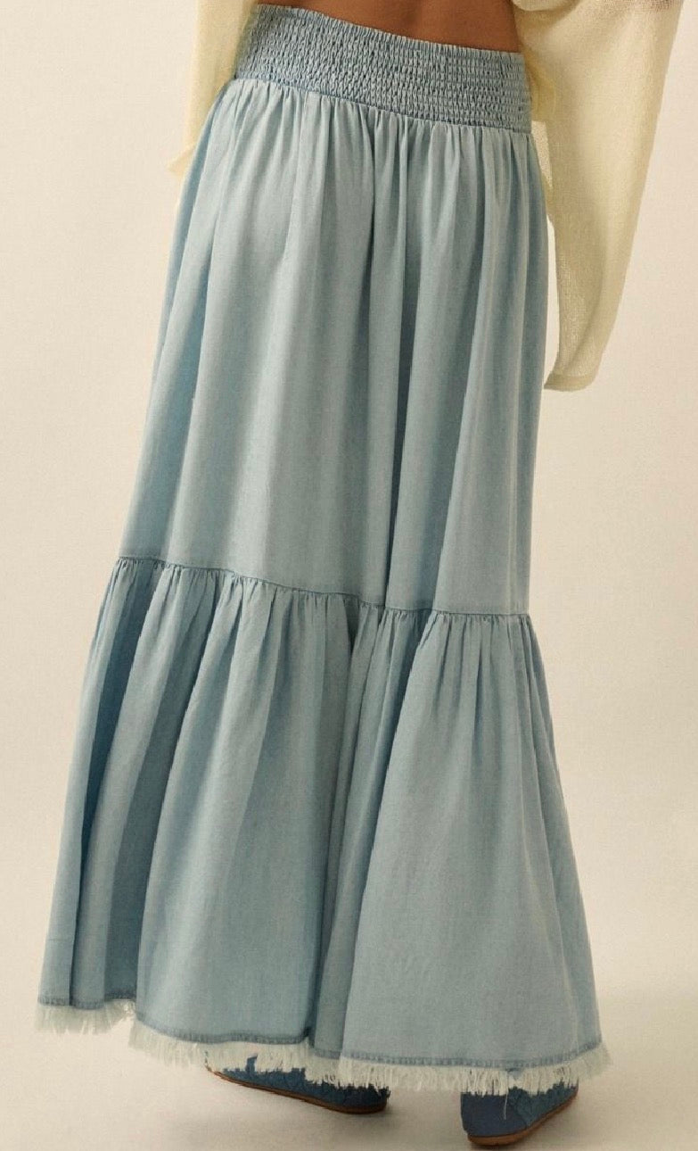 Promesa Tencel Denim Maxi Skirt