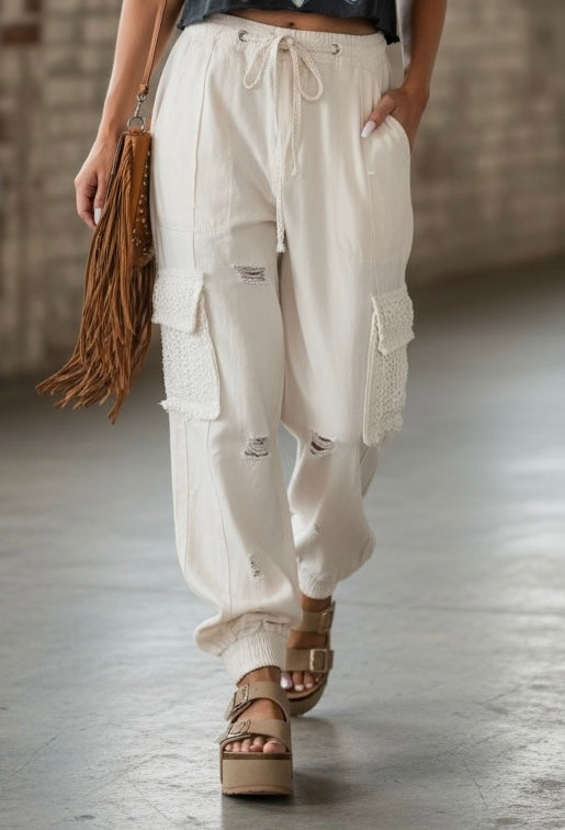 POL Crochet Patch Jogger