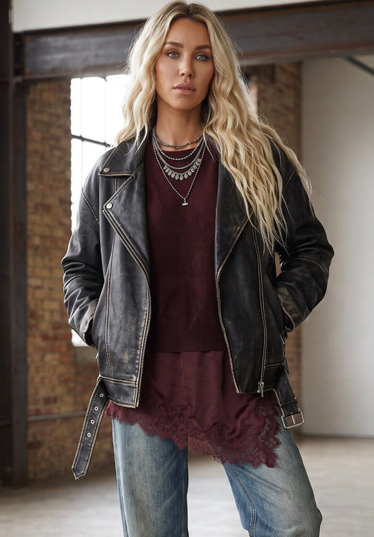 PREORDER & SAVE! Lace Hem Sweater.