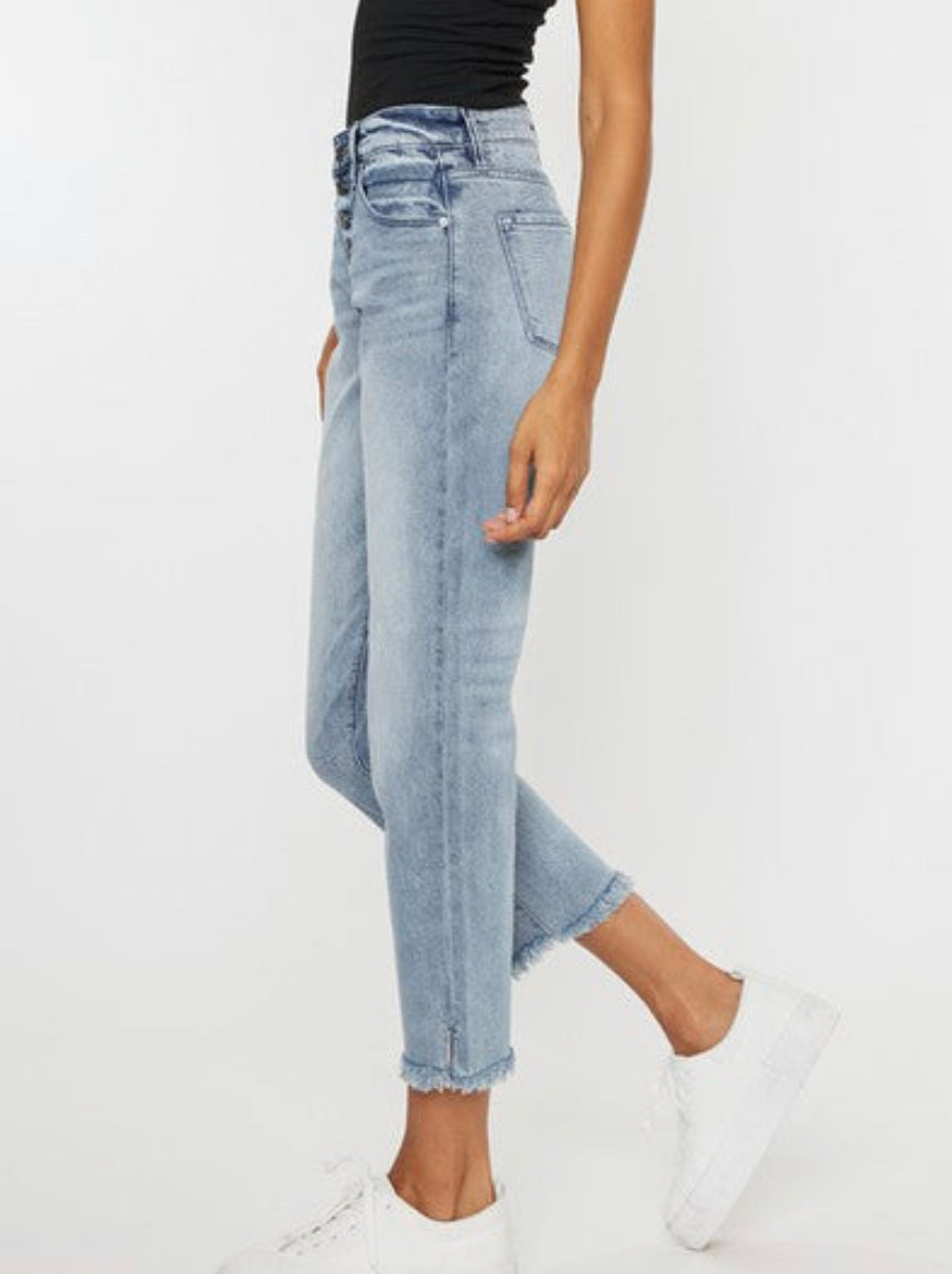 High Rise Straight Fit Jeans