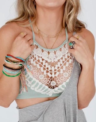 Crochet High Neck Bralette