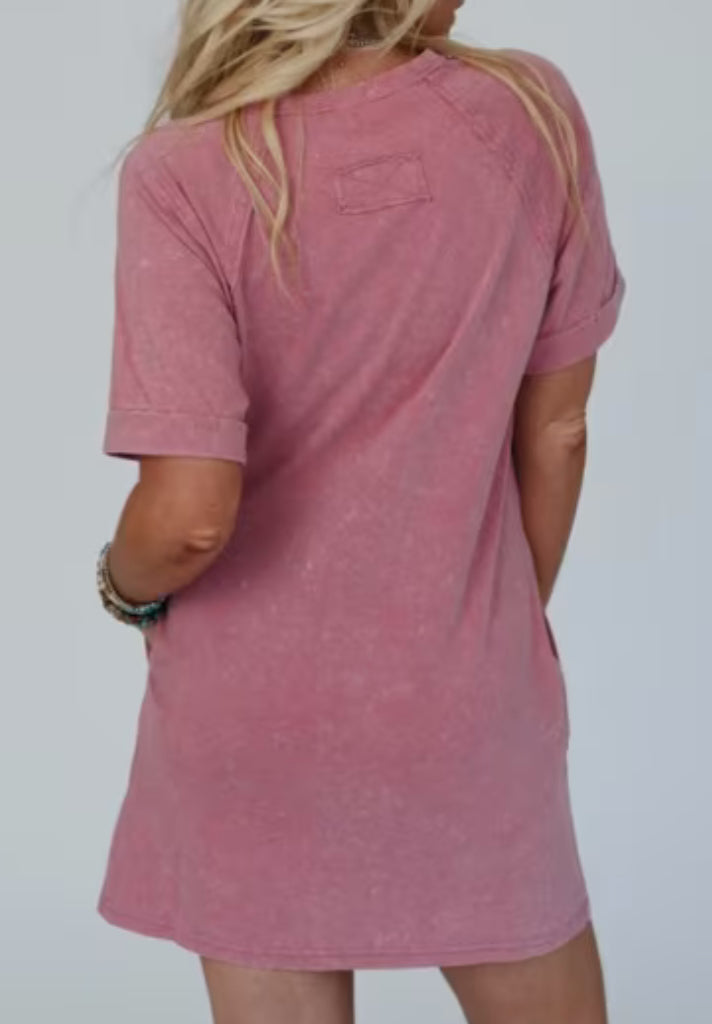 Very J Washed Tee Dress