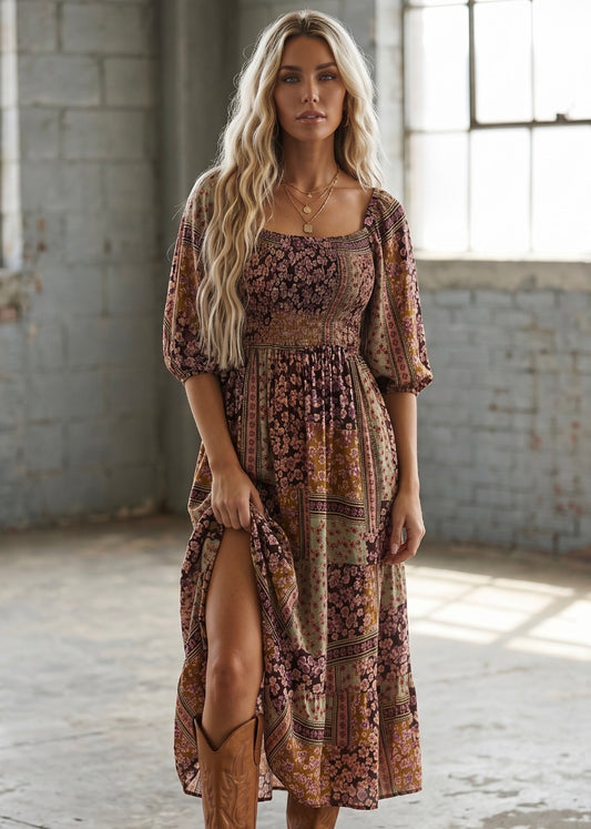 Angie Floral Maxi Dress