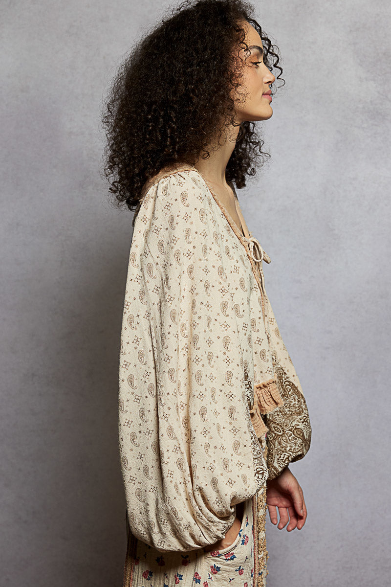 POL Paisley Boho Top