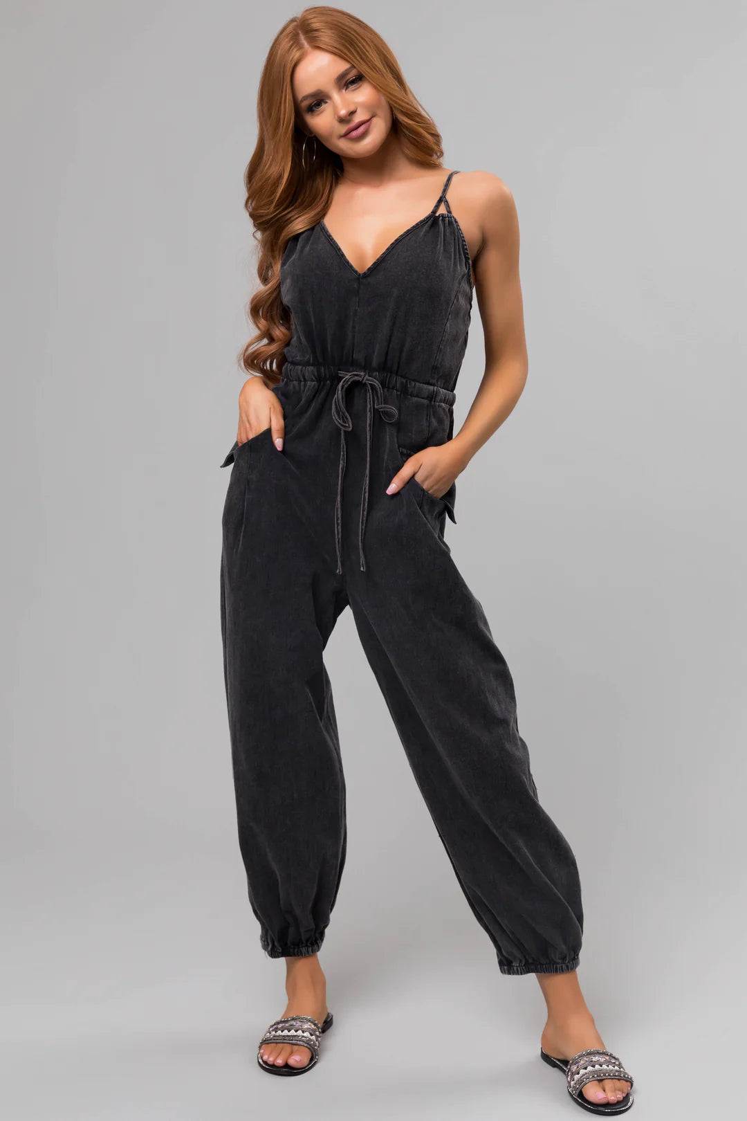 Eesome Washed Jumpsuit – Threads Boutique