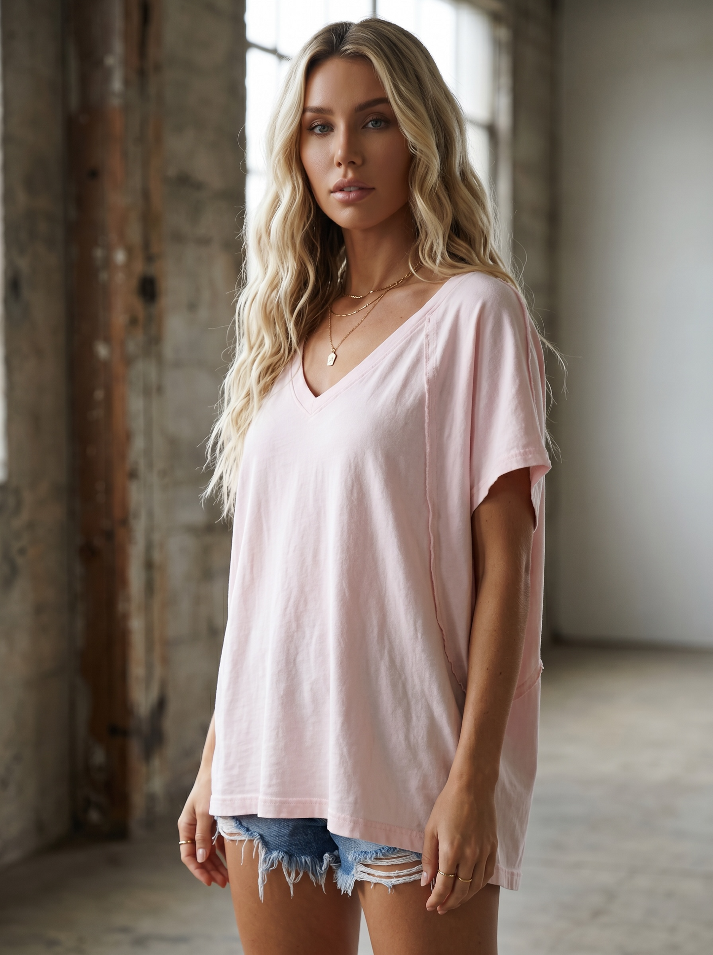 Oversized V-Neck Tee
