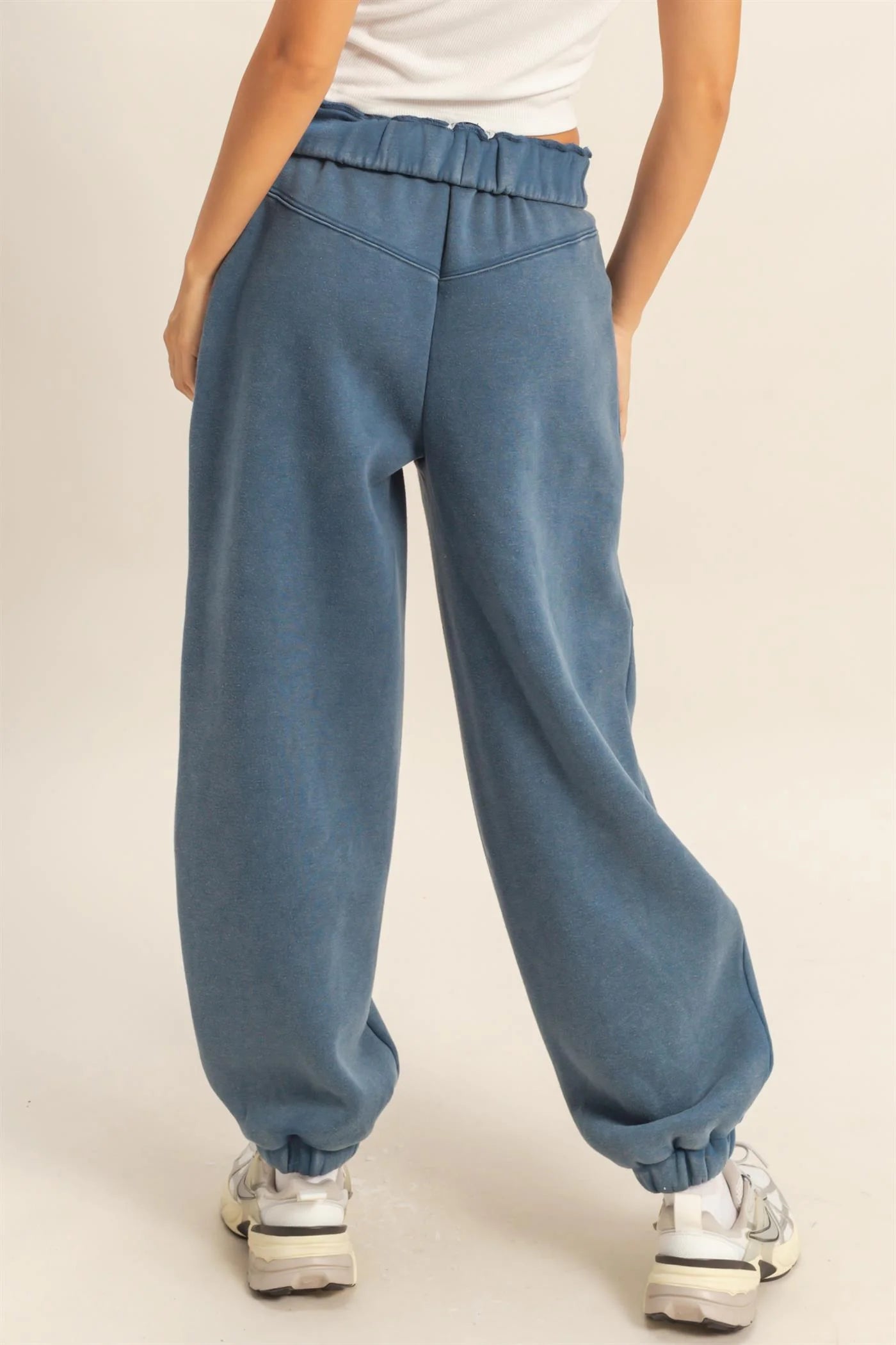Relaxed Dusty Blue Sweat Pants