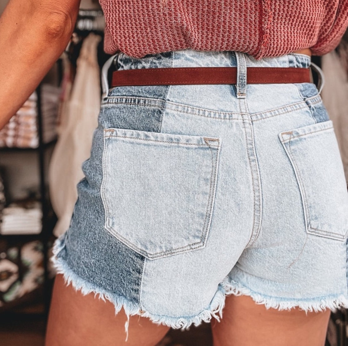 Kan Can Mixed Denim Shorts