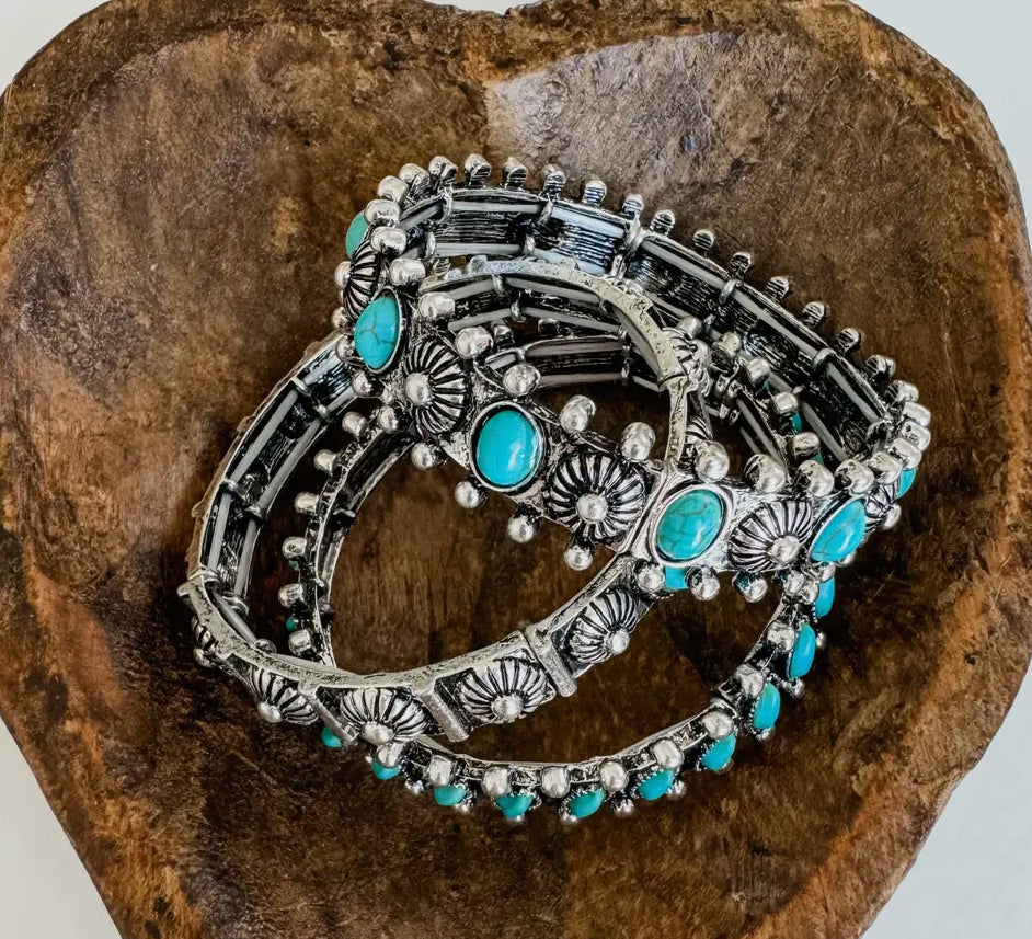 Western Concho Bracelet Set