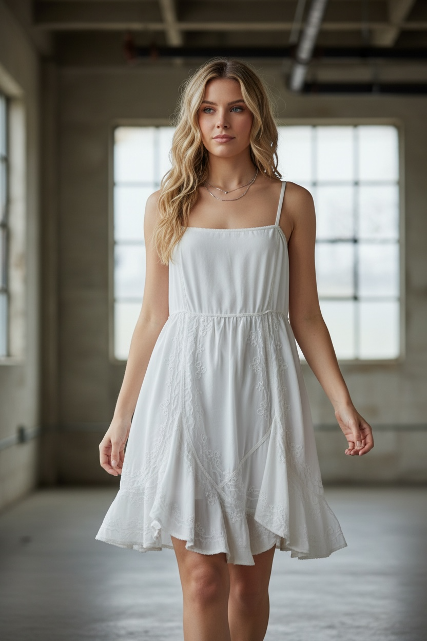 POL Embroidered Dress