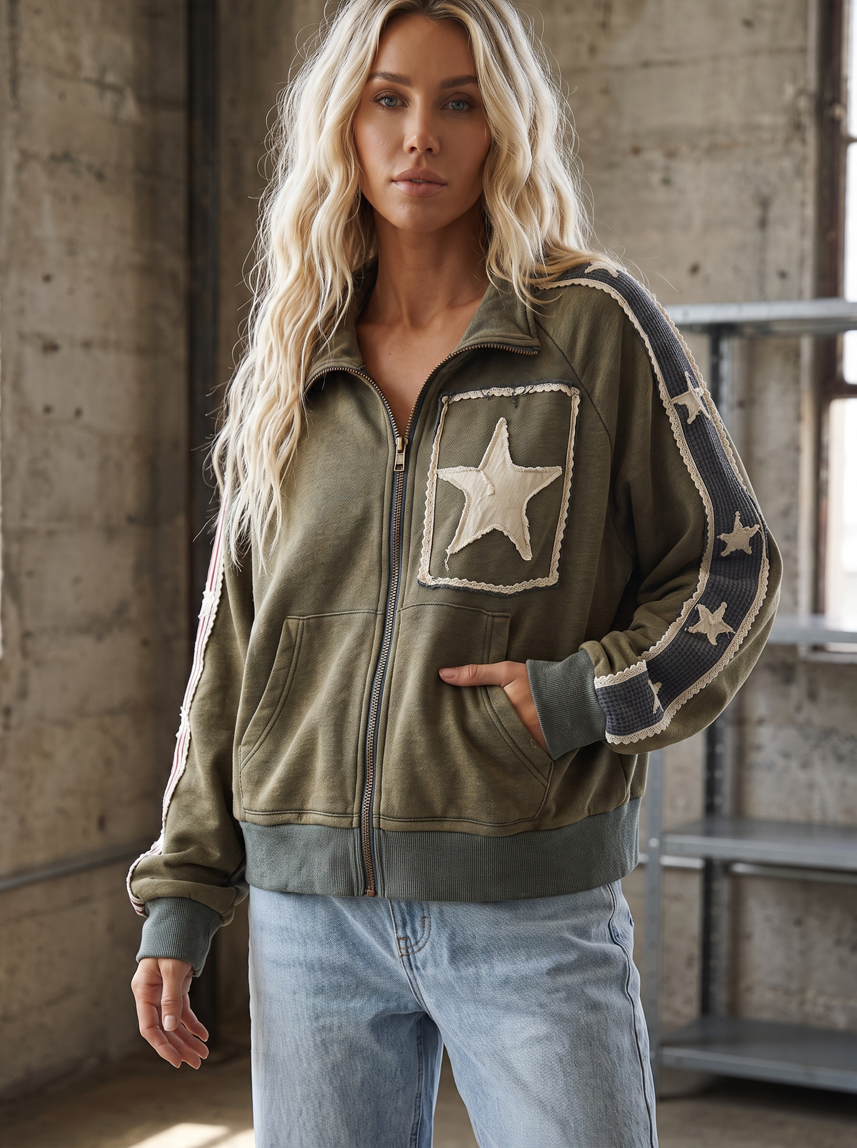 POL Americana Zip Shacket