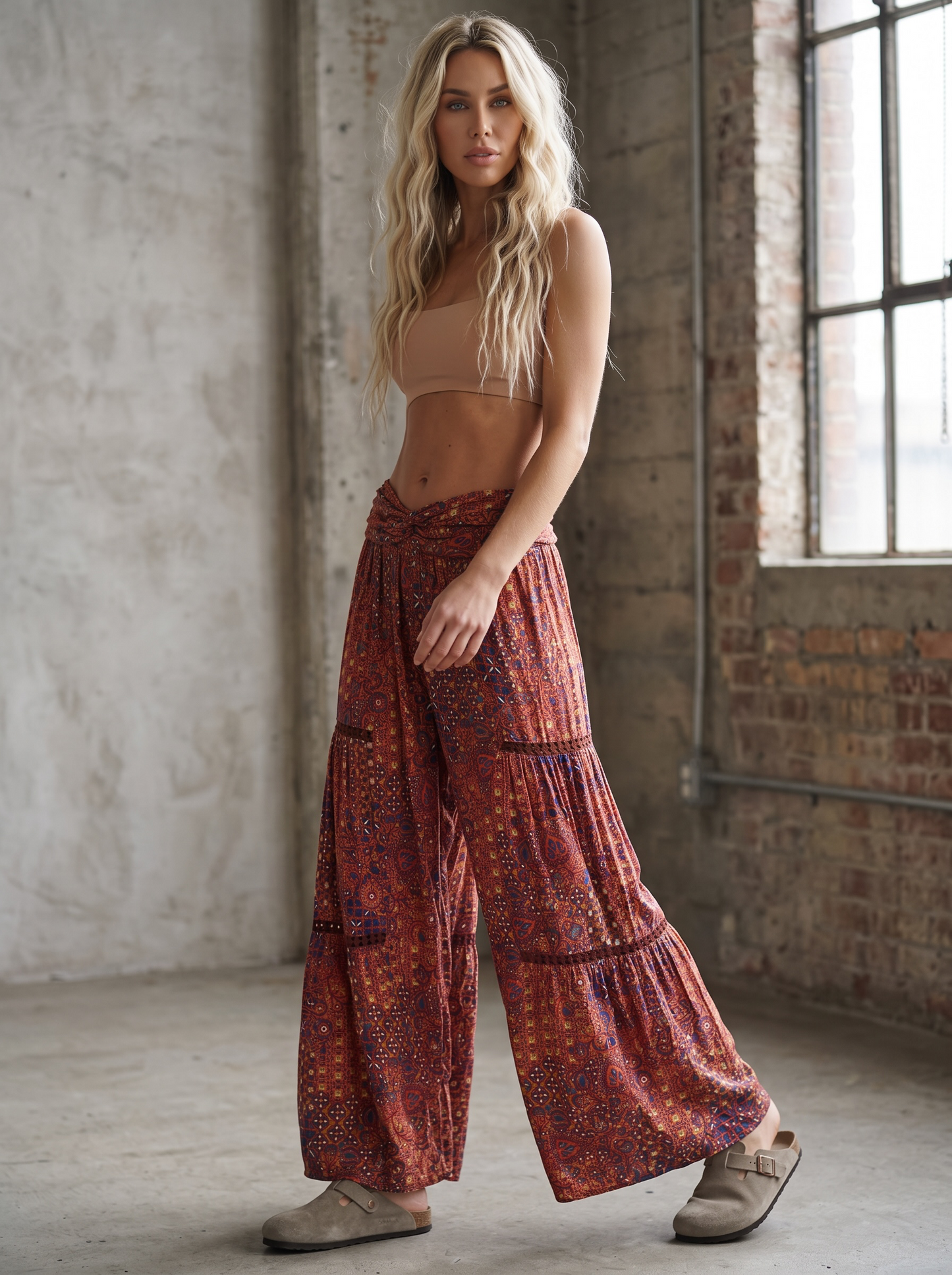 Angie Floral Wide Leg Pants