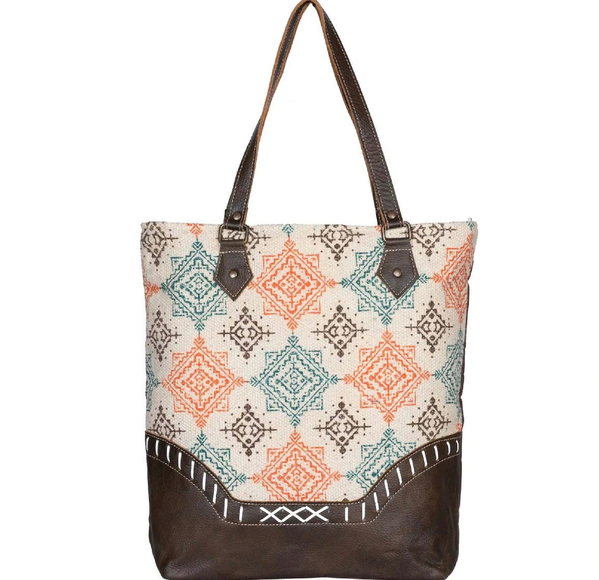 Boho Leather Tote