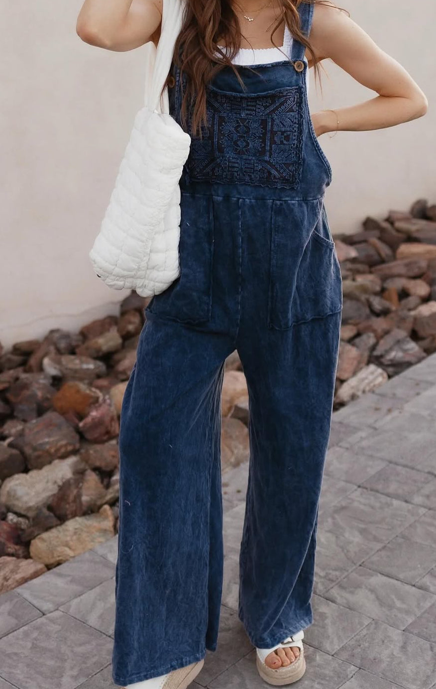 J.Her Crochet Patchwork Overalls