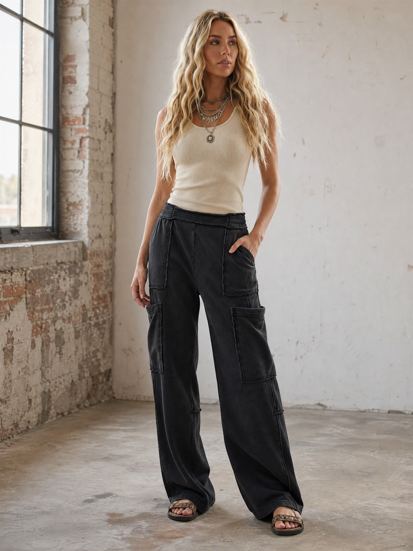Mineral Washed Cargo Pants