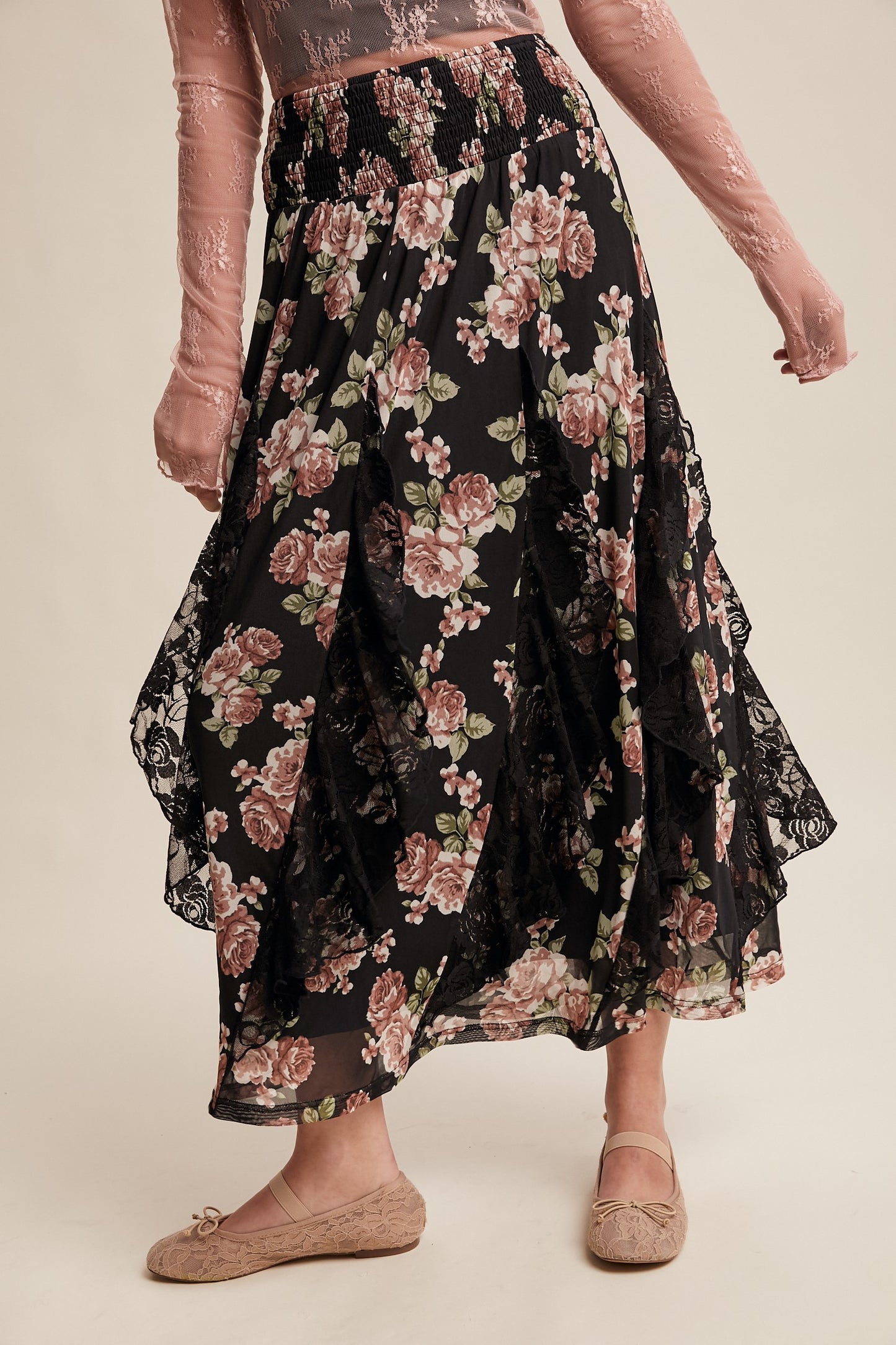 Listicle Floral Maxi Skirt
