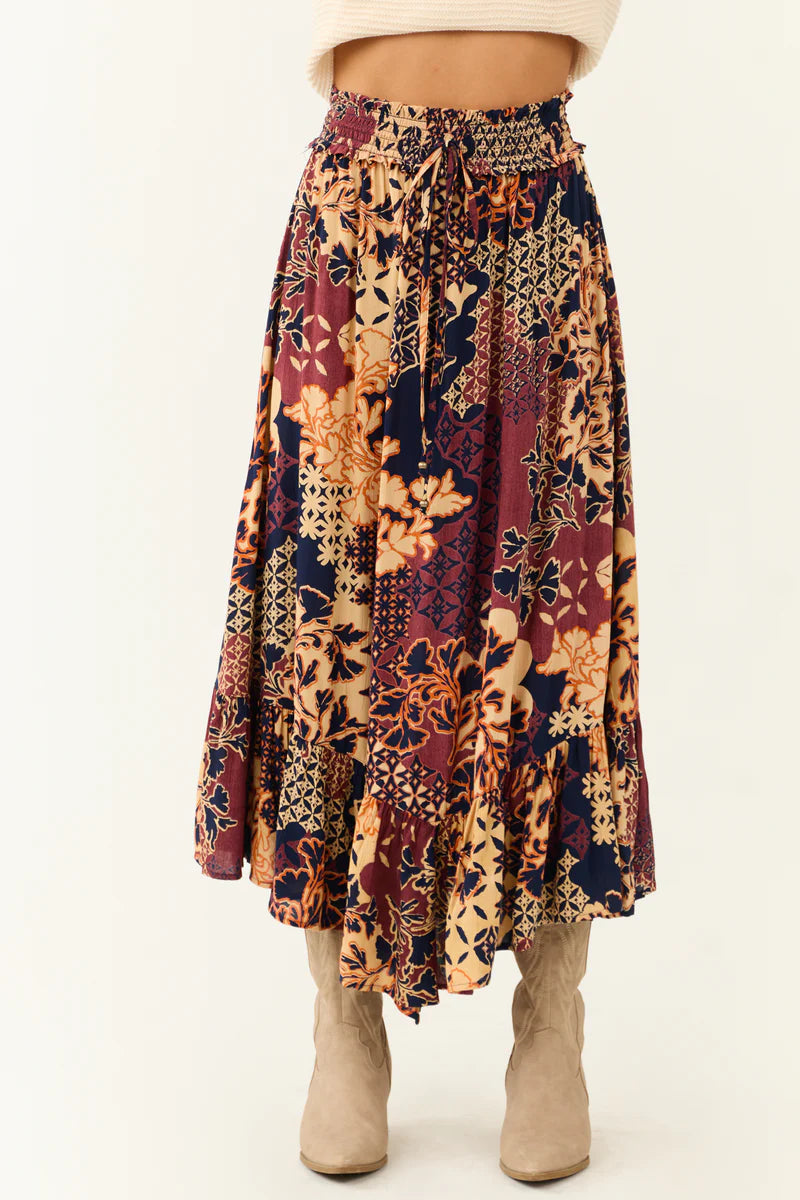 Angie Boho Maxi Skirt