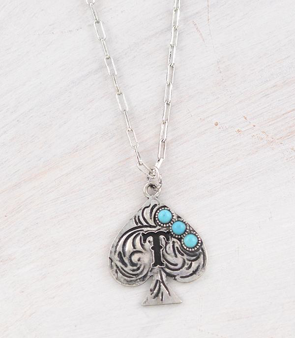 Western Spade Turquoise Necklace