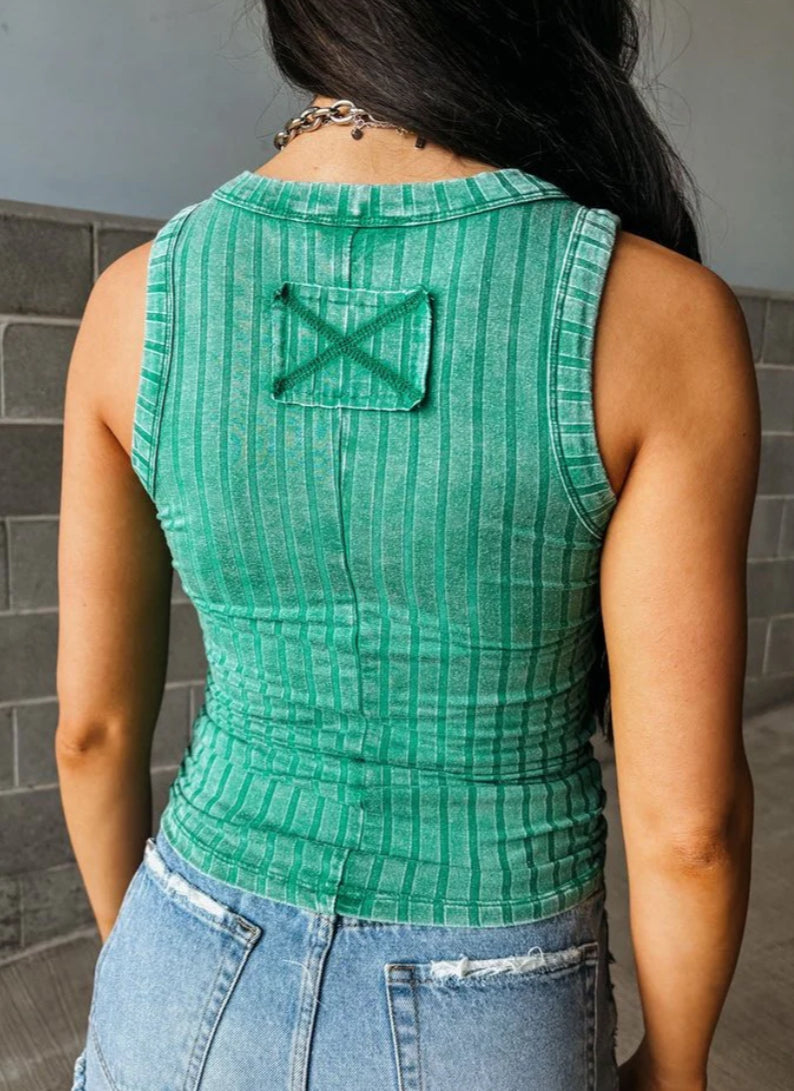 Ribbed Stretch Tank