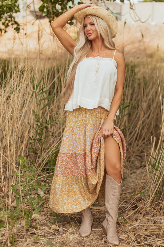 Angie Boho Maxi Skirt