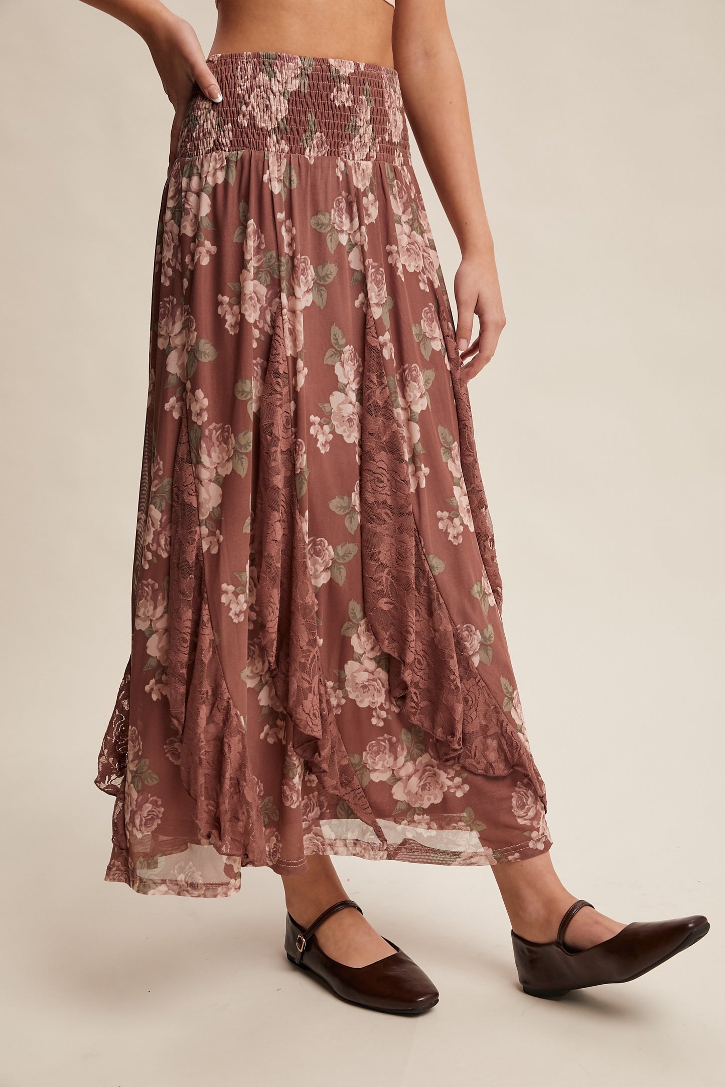 Listicle Floral Maxi Skirt