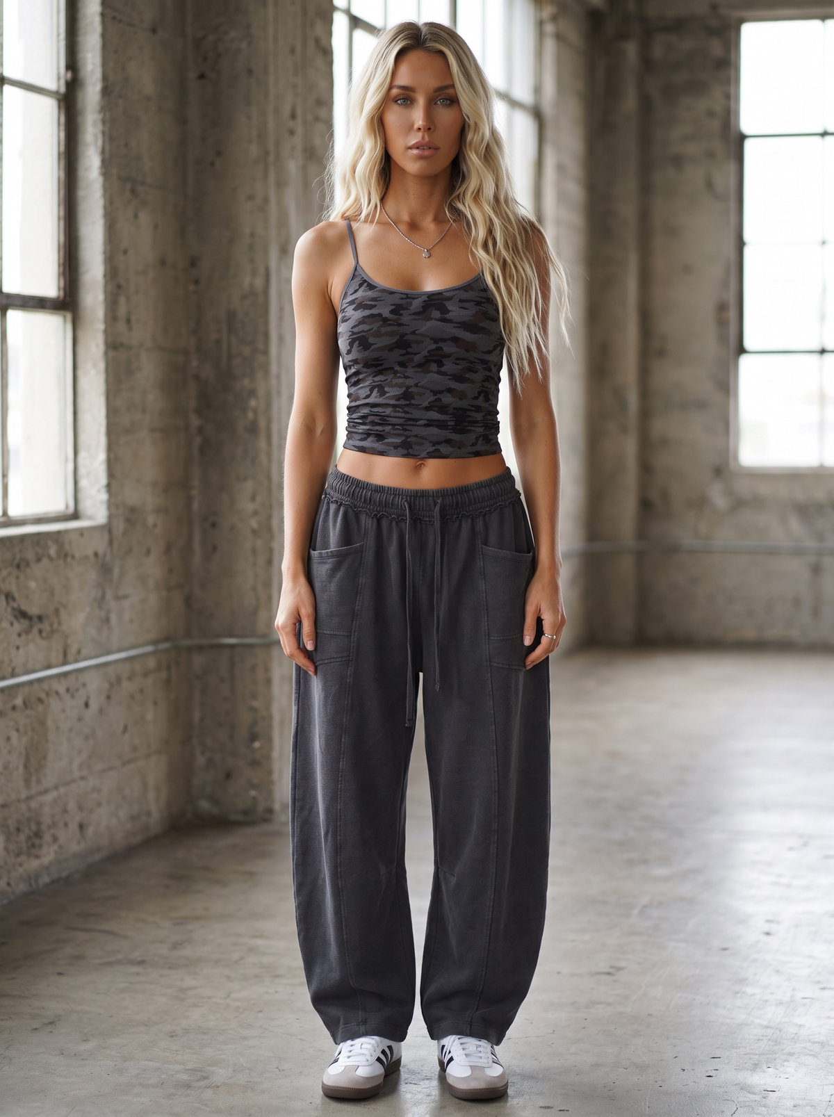 Washed Barrel Pants