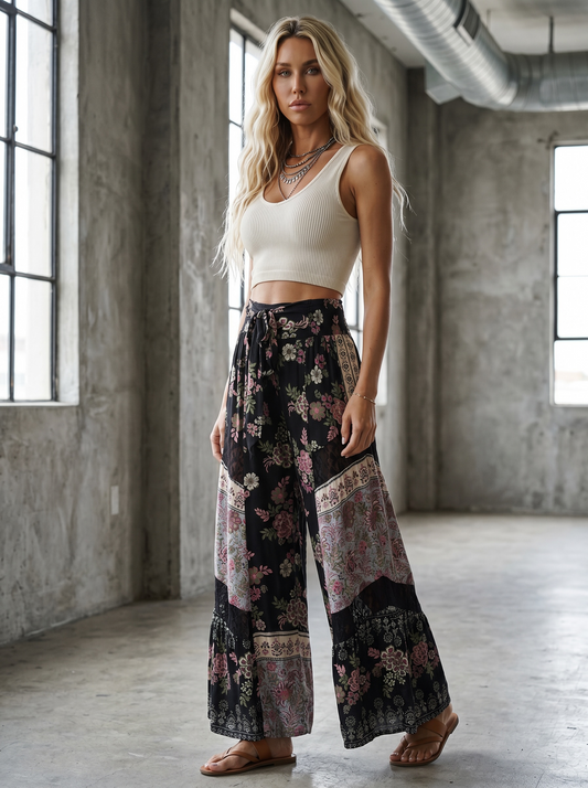 Angie Floral Wide Leg Pants