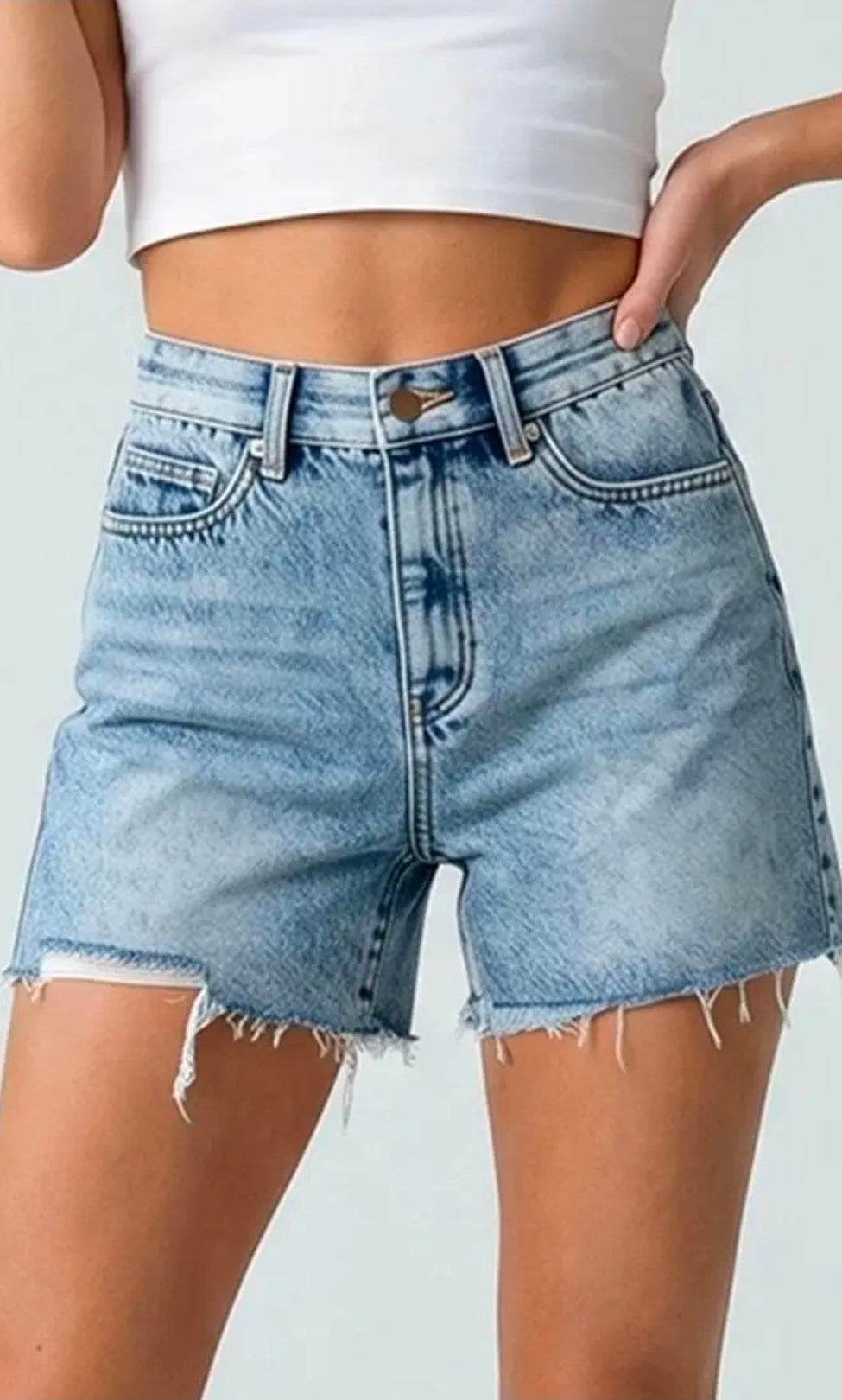 Saige Denim Tummy Control Shorts