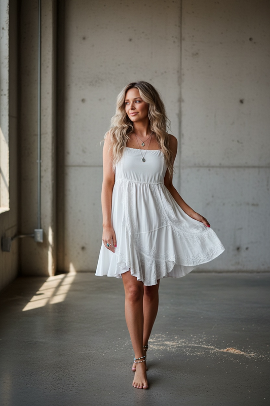 POL Embroidered Dress